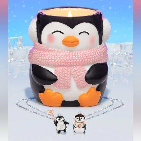 NWT 🐧 Holiday Penguin Candle - Penguin Necklace Collection SOLD OUT - Picture 9 of 12